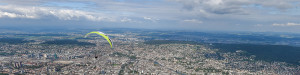 Zuerich seen by paragliders of PARAWORLD.CH